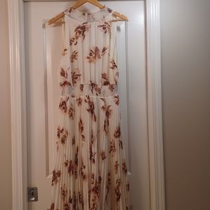 Cream and floral halterdress